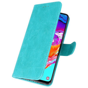 BAOHU Hoesje Geschikt voor Samsung Galaxy A21 - Kaarthouder Book Case Telefoonhoesje - Groen