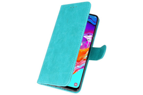 BAOHU Hoesje Geschikt voor Samsung Galaxy A21 - Kaarthouder Book Case Telefoonhoesje - Groen