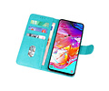 BAOHU Hoesje Geschikt voor Samsung Galaxy A21 - Kaarthouder Book Case Telefoonhoesje - Groen