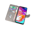 BAOHU Hoesje Geschikt voor Samsung Galaxy A21 - Kaarthouder Book Case Telefoonhoesje - Grijs