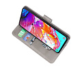 BAOHU Hoesje Geschikt voor Samsung Galaxy A21 - Kaarthouder Book Case Telefoonhoesje - Grijs