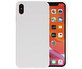 Premium Color Bescherming Telefoonhoesje - Backcover Hoesje - Achterkant Hoesje - Geschikt voor iPhone XS / iPhone X - Wit