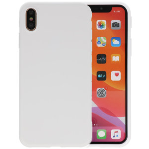 Premium Color Bescherming Telefoonhoesje - Backcover Hoesje - Achterkant Hoesje - Geschikt voor iPhone XS / iPhone X - Wit