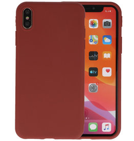 Premium Color Bescherming Telefoonhoesje iPhone XS / X - Bruin