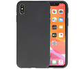 Premium Color Bescherming Telefoonhoesje - Backcover Hoesje - Achterkant Hoesje - Geschikt voor iPhone Xs Max - Zwart