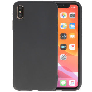BAOHU Premium Color Bescherming Telefoonhoesje - Backcover Hoesje - Achterkant Hoesje - Geschikt voor iPhone Xs Max - Zwart