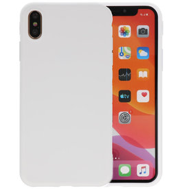 BAOHU Premium Color Bescherming Telefoonhoesje iPhone Xs Max - Wit