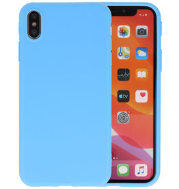 BAOHU Premium Color Bescherming Telefoonhoesje iPhone Xs Max - Licht Blauw