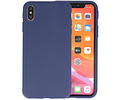 BAOHU Premium Color Bescherming Telefoonhoesje - Backcover Hoesje - Achterkant Hoesje - Geschikt voor iPhone Xs Max - Navy