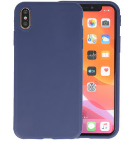 BAOHU Premium Color Bescherming Telefoonhoesje iPhone Xs Max - Navy