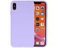 BAOHU Premium Color Bescherming Telefoonhoesje - Backcover Hoesje - Achterkant Hoesje - Geschikt voor iPhone Xs Max - Paars