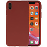 BAOHU Premium Color Bescherming Telefoonhoesje iPhone Xs Max - Bruin