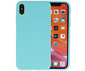 Premium Color Bescherming Telefoonhoesje - Backcover Hoesje - Achterkant Hoesje - Geschikt voor iPhone Xs Max - Turquoise