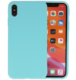 BAOHU Premium Color Bescherming Telefoonhoesje iPhone Xs Max - Turquoise