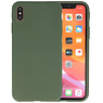 BAOHU Premium Color Bescherming Telefoonhoesje iPhone Xs Max - Donker Groen