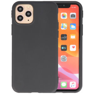 Premium Color Bescherming Telefoonhoesje - Backcover Hoesje - Achterkant Hoesje - Geschikt voor iPhone 11 Pro - Zwart