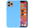 Premium Color Bescherming Telefoonhoesje - Backcover Hoesje - Achterkant Hoesje - Geschikt voor iPhone 11 Pro - Licht Blauw