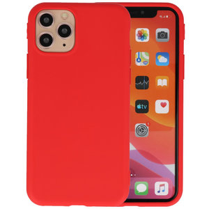 Premium Color Bescherming Telefoonhoesje - Backcover Hoesje - Achterkant Hoesje - Geschikt voor iPhone 11 Pro - Rood