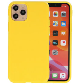 Premium Color Bescherming Telefoonhoesje iPhone 11 Pro - Geel