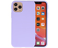 Premium Color Bescherming Telefoonhoesje - Backcover Hoesje - Achterkant Hoesje - Geschikt voor iPhone 11 Pro - Paars