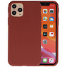 BAOHU Premium Color Bescherming Telefoonhoesje iPhone 11 Pro - Bruin