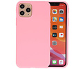 BAOHU Premium Color Bescherming Telefoonhoesje - Backcover Hoesje - Achterkant Hoesje - Geschikt voor iPhone 11 Pro - Roze