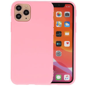 BAOHU Premium Color Bescherming Telefoonhoesje - Backcover Hoesje - Achterkant Hoesje - Geschikt voor iPhone 11 Pro - Roze