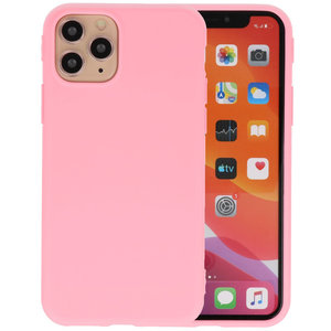 Premium Color Bescherming Telefoonhoesje - Backcover Hoesje - Achterkant Hoesje - Geschikt voor iPhone 11 Pro - Roze