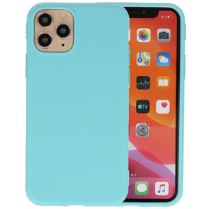 BAOHU Premium Color Bescherming Telefoonhoesje - Backcover Hoesje - Achterkant Hoesje - Geschikt voor iPhone 11 Pro - Turquoise