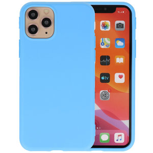 Premium Color Bescherming Telefoonhoesje - Backcover Hoesje - Achterkant Hoesje - Geschikt voor iPhone 11 Pro Max - Licht Blauw