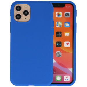 BAOHU Premium Color Bescherming Telefoonhoesje - Backcover Hoesje - Achterkant Hoesje - Geschikt voor iPhone 11 Pro Max - Blauw