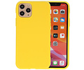 BAOHU Premium Color Bescherming Telefoonhoesje - Backcover Hoesje - Achterkant Hoesje - Geschikt voor iPhone 11 Pro Max - Geel
