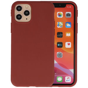 BAOHU Premium Color Bescherming Telefoonhoesje - Backcover Hoesje - Achterkant Hoesje - Geschikt voor iPhone 11 Pro Max - Bruin