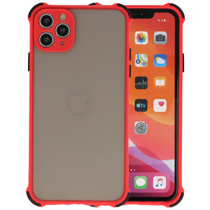 Schokbestendig Kleurcombinatie Hard Case - Telefoonhoesje - Backcover Hoesje - Achterkant Hoesje - Geschikt voor iPhone 11 Pro - Rood