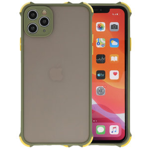 Schokbestendig Kleurcombinatie Hard Case - Telefoonhoesje - Backcover Hoesje - Achterkant Hoesje - Geschikt voor iPhone 11 Pro Max - Groen