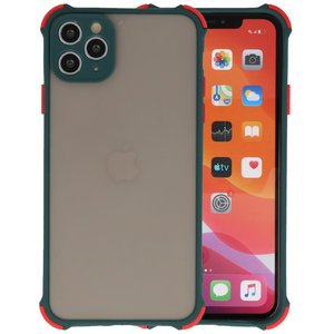 Schokbestendig Kleurcombinatie Hard Case - Telefoonhoesje - Backcover Hoesje - Achterkant Hoesje - Geschikt voor iPhone 11 Pro Max - Donker Groen