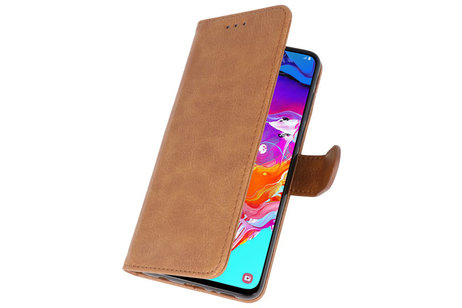 Hoesje Geschikt voor Samsung Galaxy A21s - Kaarthouder Book Case Telefoonhoesje - Bruin
