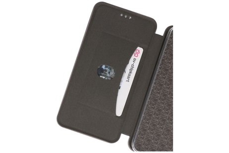 Slim Folio Case - Book Case Telefoonhoesje - Folio Flip Hoesje - Geschikt voor Samsung Galaxy A21 - Grijs