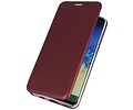 Slim Folio Case - Book Case Telefoonhoesje - Folio Flip Hoesje - Geschikt voor Samsung Galaxy A21 - Bordeaux Rood