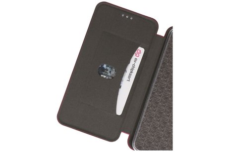 Slim Folio Case - Book Case Telefoonhoesje - Folio Flip Hoesje - Geschikt voor Samsung Galaxy A21 - Bordeaux Rood