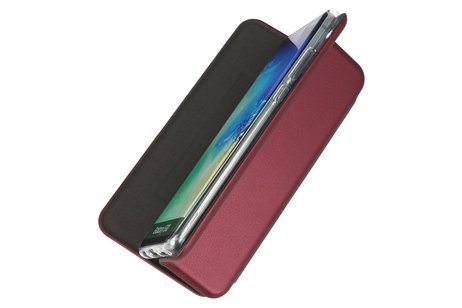 Slim Folio Case - Book Case Telefoonhoesje - Folio Flip Hoesje - Geschikt voor Samsung Galaxy A21 - Bordeaux Rood