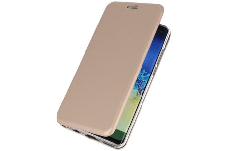 Slim Folio Case - Book Case Telefoonhoesje - Folio Flip Hoesje - Geschikt voor Samsung Galaxy A41 - Goud