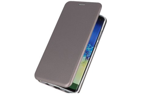 Slim Folio Case - Book Case Telefoonhoesje - Folio Flip Hoesje - Geschikt voor Samsung Galaxy A41 - Grijs