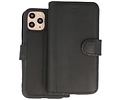 BAOHU Handmade Leer Telefoonhoesje - Wallet Case - Portemonnee Hoesje voor iPhone 11 Pro - Zwart