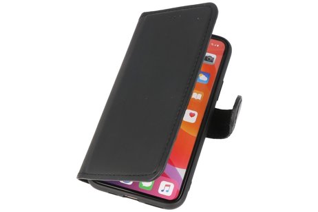 BAOHU Handmade Leer Telefoonhoesje - Wallet Case - Portemonnee Hoesje voor iPhone 11 Pro - Zwart