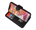 BAOHU Handmade Leer Telefoonhoesje - Wallet Case - Portemonnee Hoesje voor iPhone 11 Pro Max - Zwart