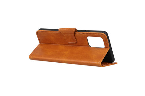 BAOHU Zakelijke Book Case Telefoonhoesje Geschikt voor de Samsung Galaxy A41 - Portemonnee Hoesje - Pasjeshouder Wallet Case - Bruin