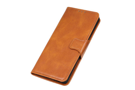BAOHU Zakelijke Book Case Telefoonhoesje Geschikt voor de Samsung Galaxy A41 - Portemonnee Hoesje - Pasjeshouder Wallet Case - Bruin