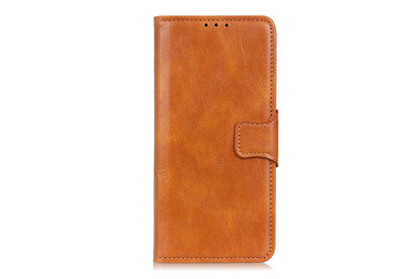 BAOHU Zakelijke Book Case Telefoonhoesje Geschikt voor de Samsung Galaxy A41 - Portemonnee Hoesje - Pasjeshouder Wallet Case - Bruin