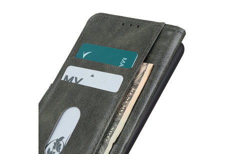 Zakelijke Book Case Telefoonhoesje voor Samsung Galaxy A41 - Donker Groen